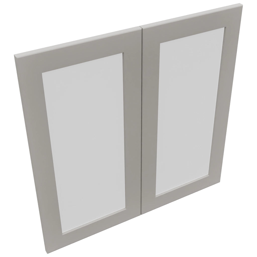 Fabuwood Galaxy Nickel DS GDW3030 Wall Glass Door, Top View