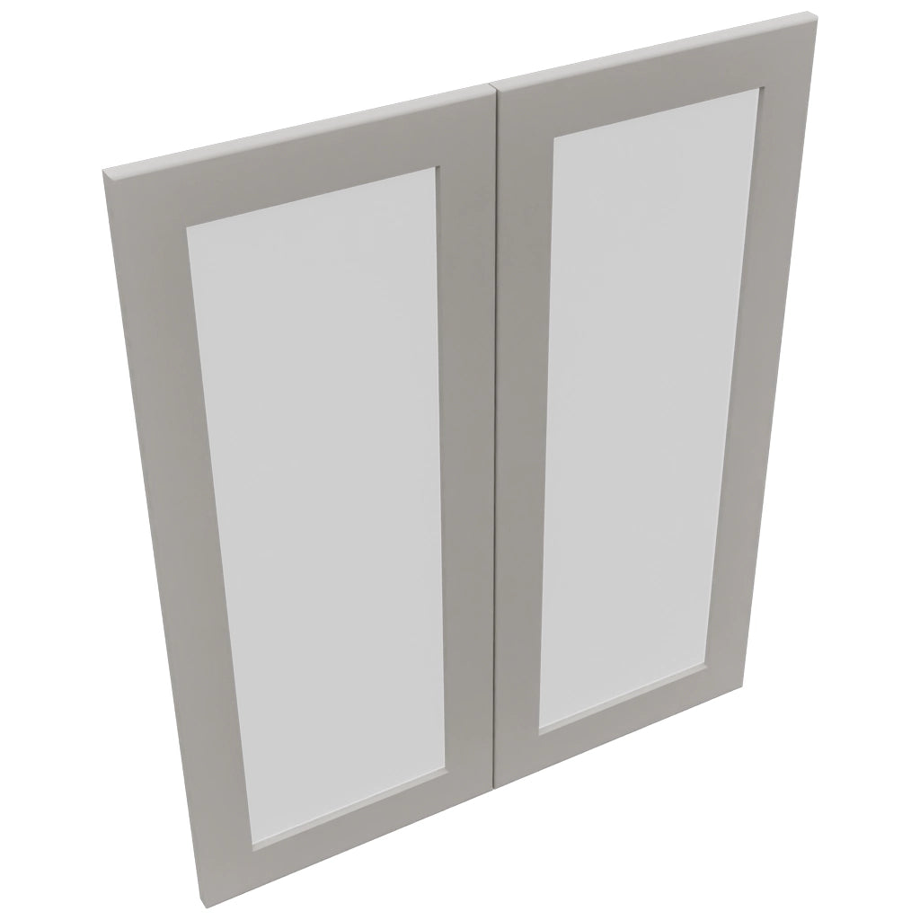 Fabuwood Galaxy Nickel DS GDW3036 Wall Glass Door, Top View