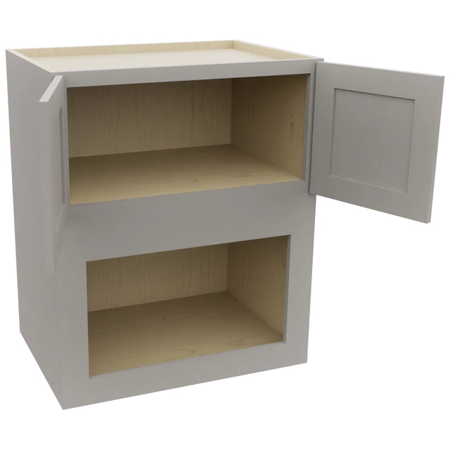 Fabuwood Galaxy Nickel MC303621 Wall Microwave Cabinet, Open View