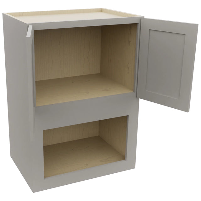 Fabuwood Galaxy Nickel MC304221 Wall Microwave Cabinet, Open View