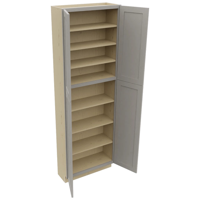 Fabuwood Galaxy Nickel TP301290 Tall Pantry Cabinet, Open View