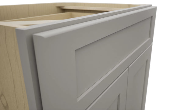 Fabuwood Galaxy Nickel VB27-34 Vanity Base Standard Cabinet, Detail View