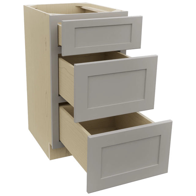 Fabuwood Galaxy Nickel VDB18-34 Vanity Drawer Cabinet, Open View