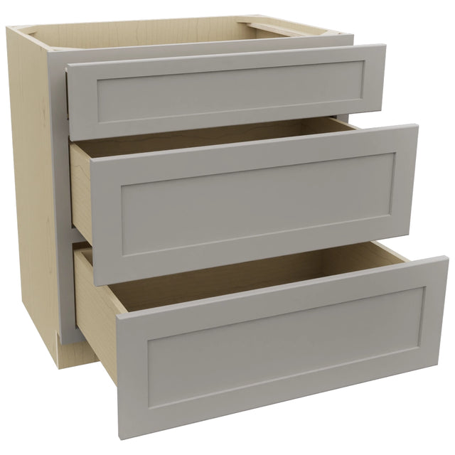 Fabuwood Galaxy Nickel VDB33-34 Vanity Drawer Cabinet, Open View