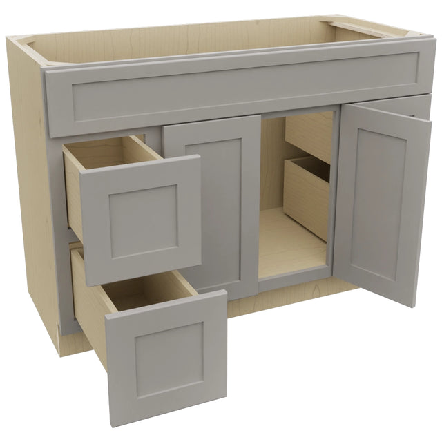 Fabuwood Galaxy Nickel VSD30DR Vanity Combo Cabinet, Open View