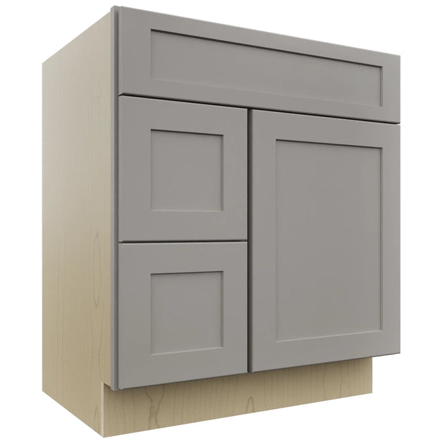 Fabuwood Galaxy Nickel VSD36DL Vanity Combo Cabinet, Front View