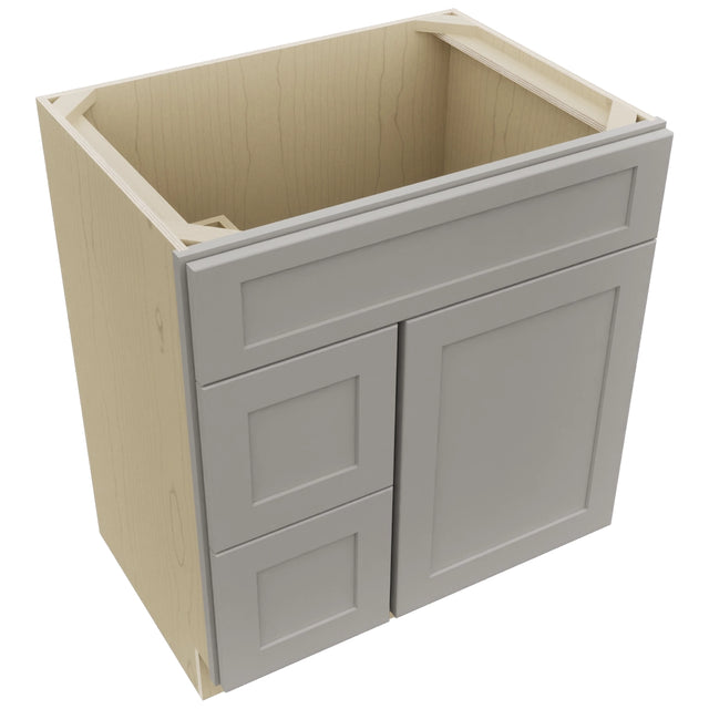 Fabuwood Galaxy Nickel VSD36DL Vanity Combo Cabinet, Top View