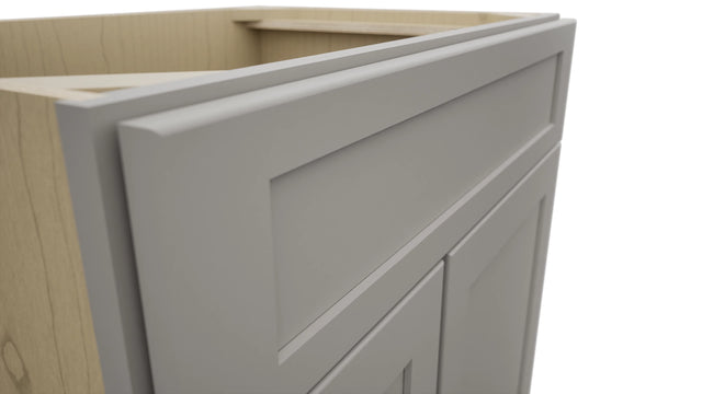Fabuwood Galaxy Nickel VSD36DL Vanity Combo Cabinet, Detail View