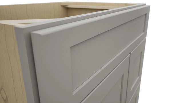 Fabuwood Galaxy Nickel VSD36DR Vanity Combo Cabinet, Detail View