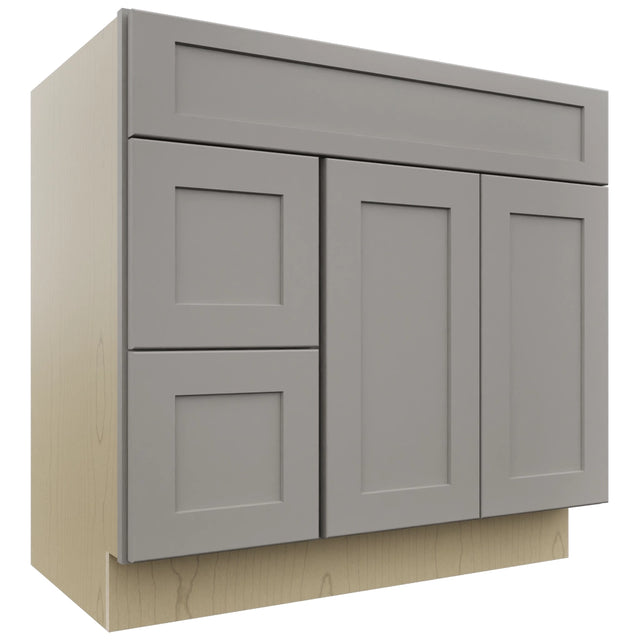 Fabuwood Galaxy Nickel VSD42 Vanity Combo Cabinet, Front View