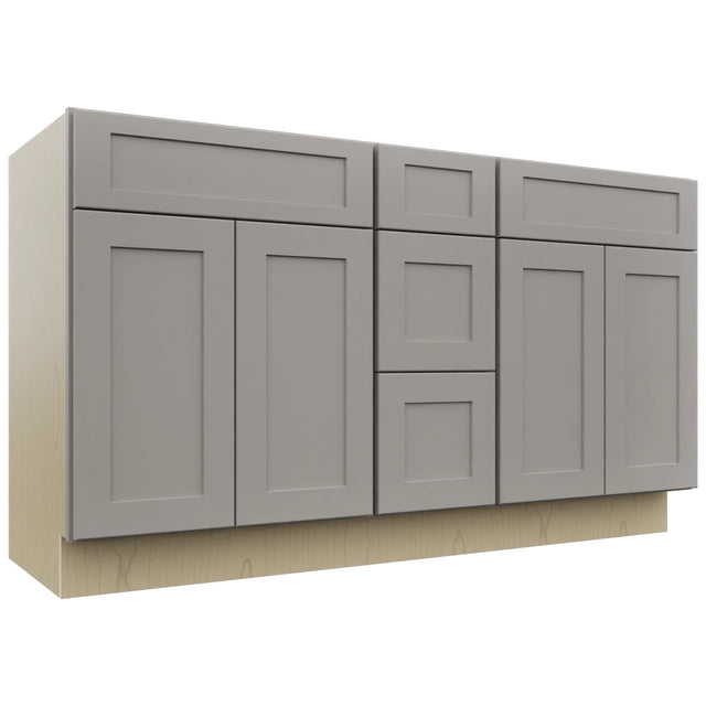 Fabuwood Galaxy Nickel VSD60DOUBLE Vanity Combo Cabinet, Front View