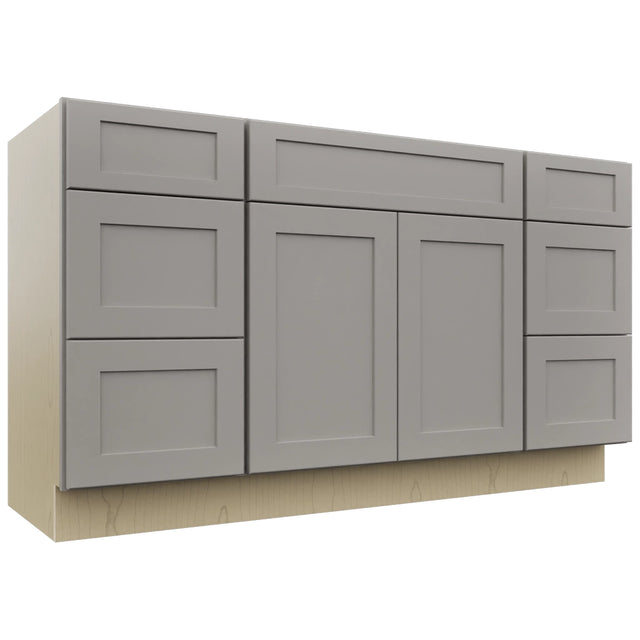 Fabuwood Galaxy Nickel VSD60SINGLE Vanity Combo Cabinet, Front View