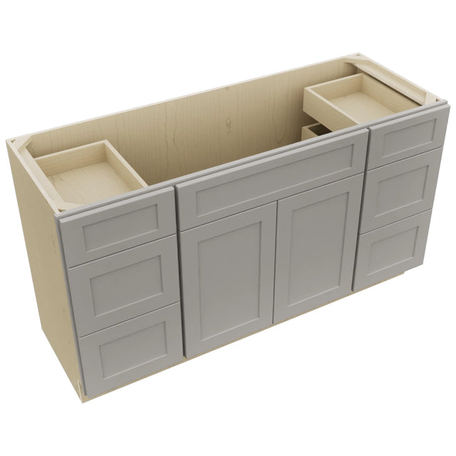 Fabuwood Galaxy Nickel VSD60SINGLE Vanity Combo Cabinet, Top View
