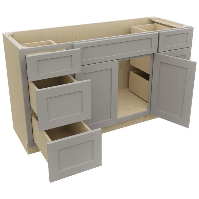 Fabuwood Galaxy Nickel VSD60SINGLE Vanity Combo Cabinet, Open View