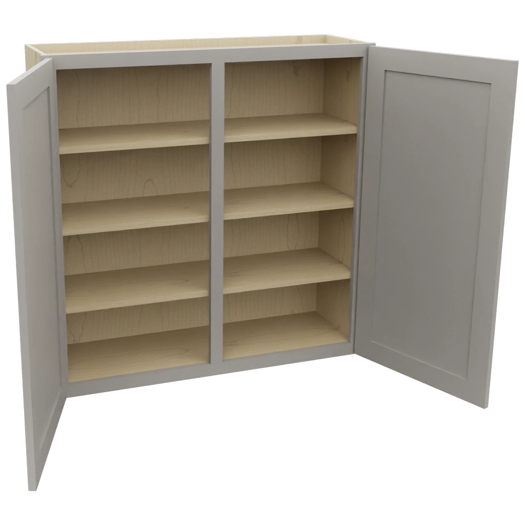 Fabuwood Galaxy Nickel W3939 Wall Standard Cabinet, Open View