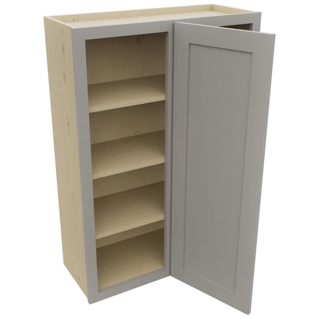 Fabuwood Galaxy Nickel WBC3042 Wall Corner Blind Cabinet, Open View