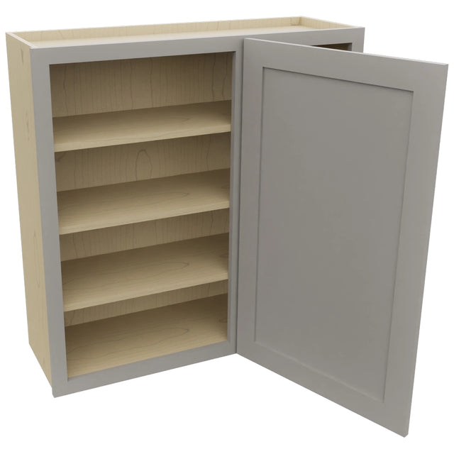 Fabuwood Galaxy Nickel WBC3636 Wall Corner Blind Cabinet, Open View