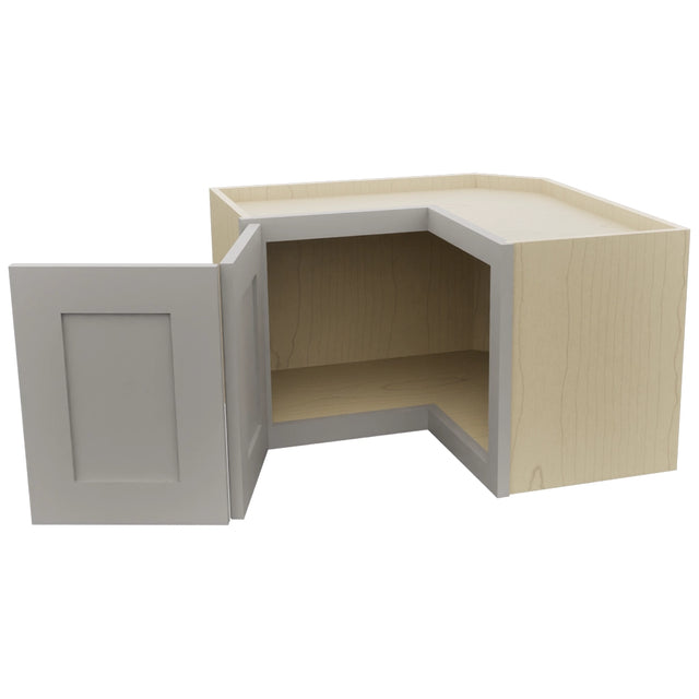 Fabuwood Galaxy Nickel WPC2415 Wall Corner Pie Cabinet, Open View