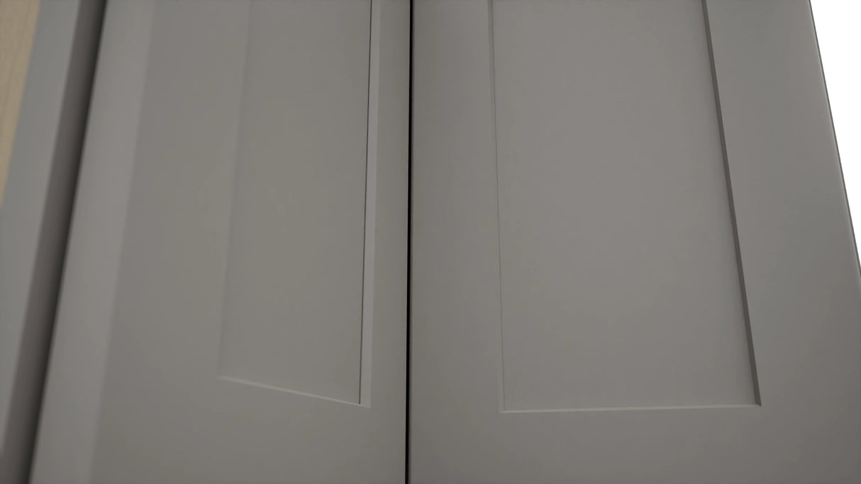 Fabuwood Galaxy Nickel WPC2418 Wall Corner Pie Cabinet, Detail View