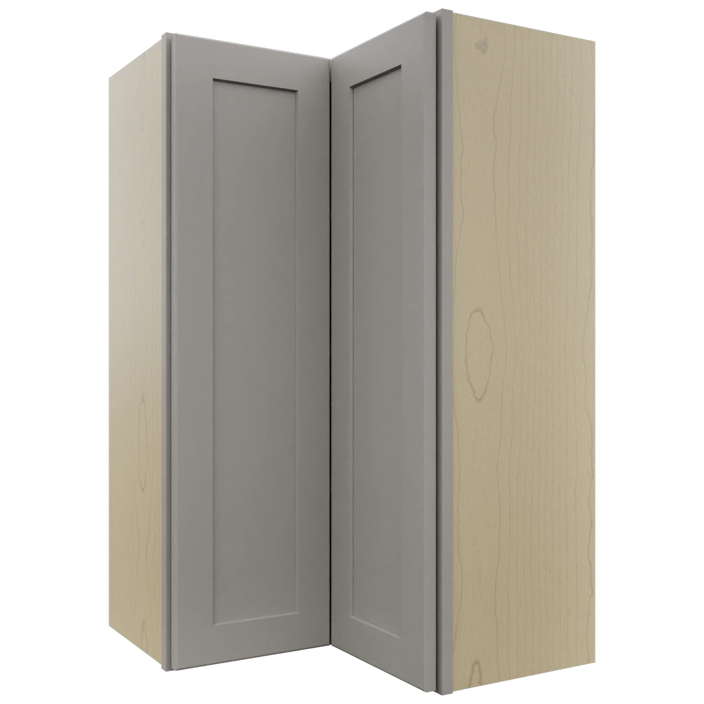 Fabuwood Galaxy Nickel WPC2439 Wall Corner Pie Cabinet, Front View