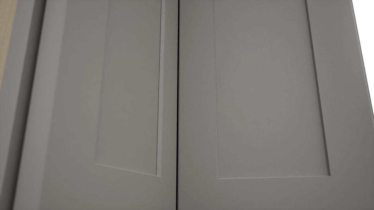 Fabuwood Galaxy Nickel WPC2439 Wall Corner Pie Cabinet, Detail View