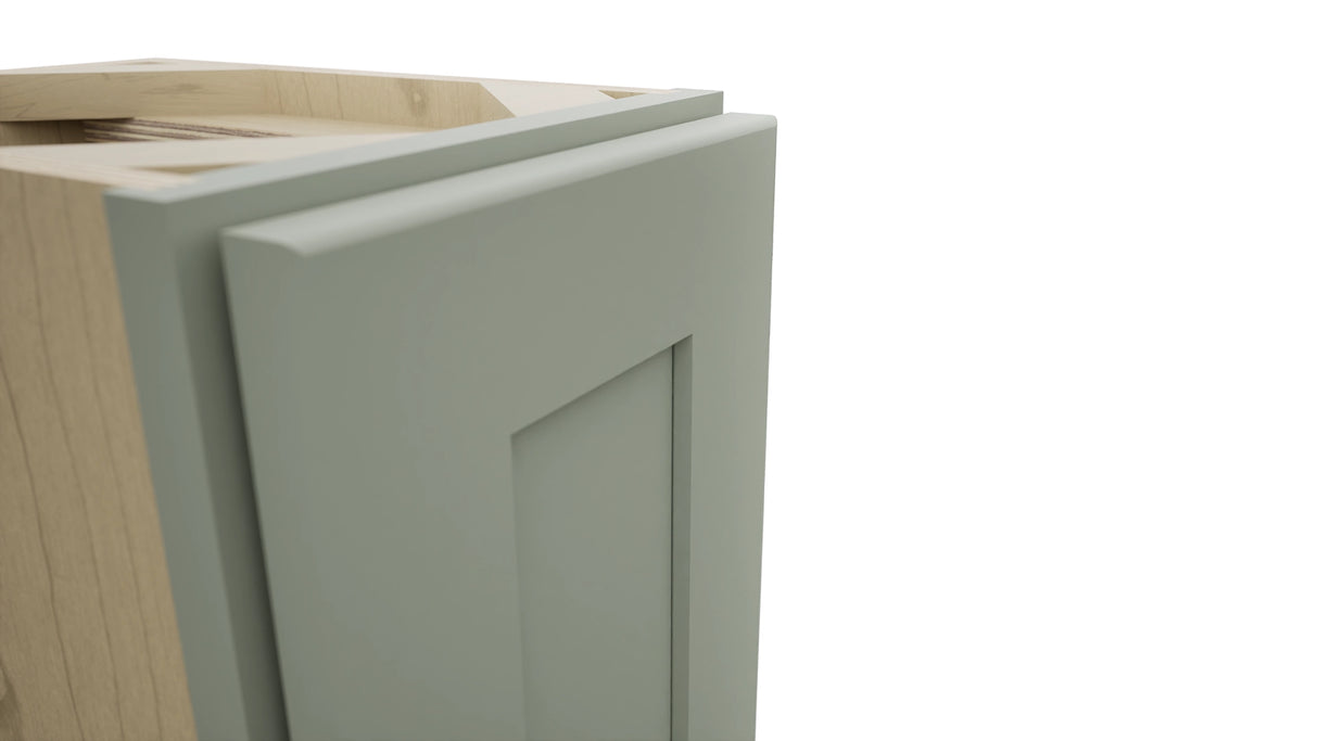 Fabuwood Galaxy Pistachio Green B09FD-12D Base Full Door Cabinet, Detail View
