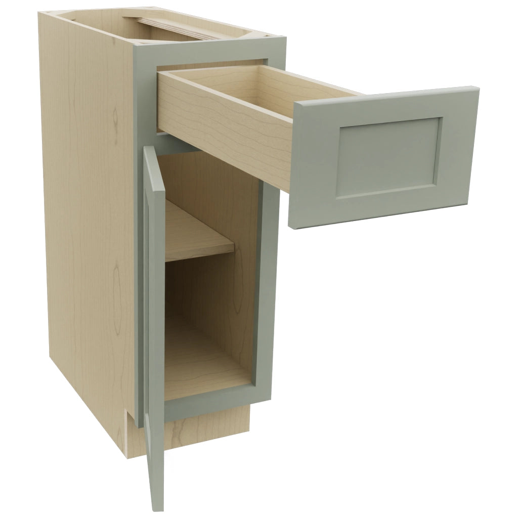 Fabuwood Galaxy Pistachio Green B12 Base Standard Cabinet, Open View