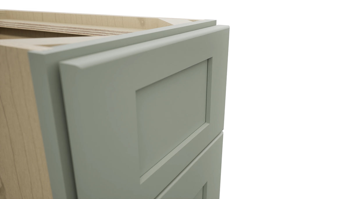 Fabuwood Galaxy Pistachio Green B12 Base Standard Cabinet, Detail View