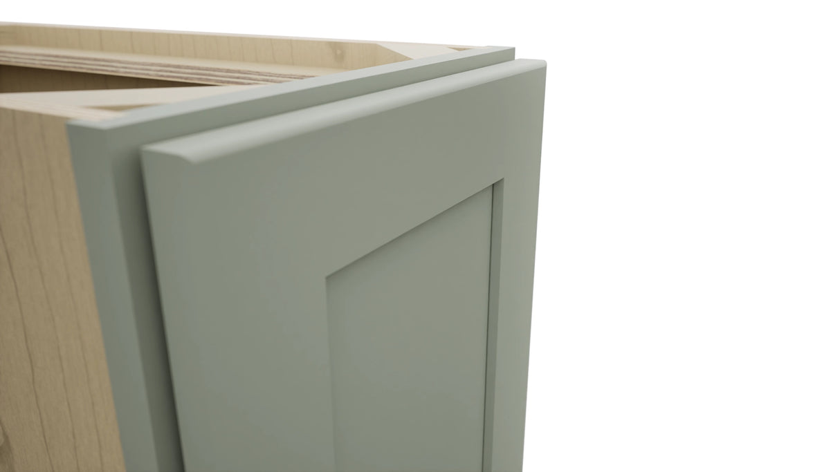 Fabuwood Galaxy Pistachio Green B12FD Base Full Door Cabinet, Detail View