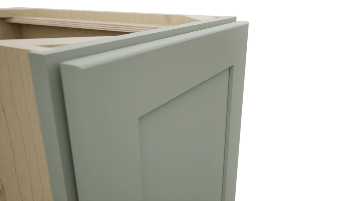 Fabuwood Galaxy Pistachio Green B15FD Base Full Door Cabinet, Detail View