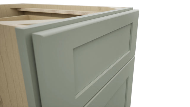 Fabuwood Galaxy Pistachio Green B18 Base Standard Cabinet, Detail View