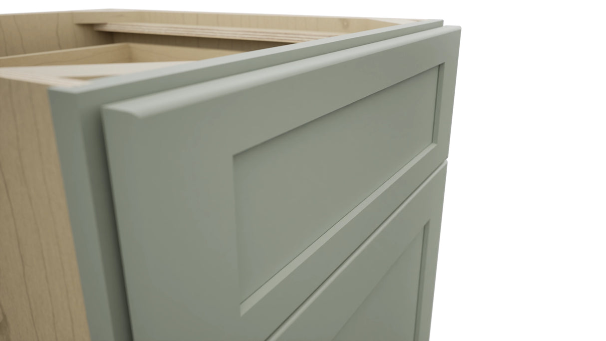 Fabuwood Galaxy Pistachio Green B21 Base Standard Cabinet, Detail View