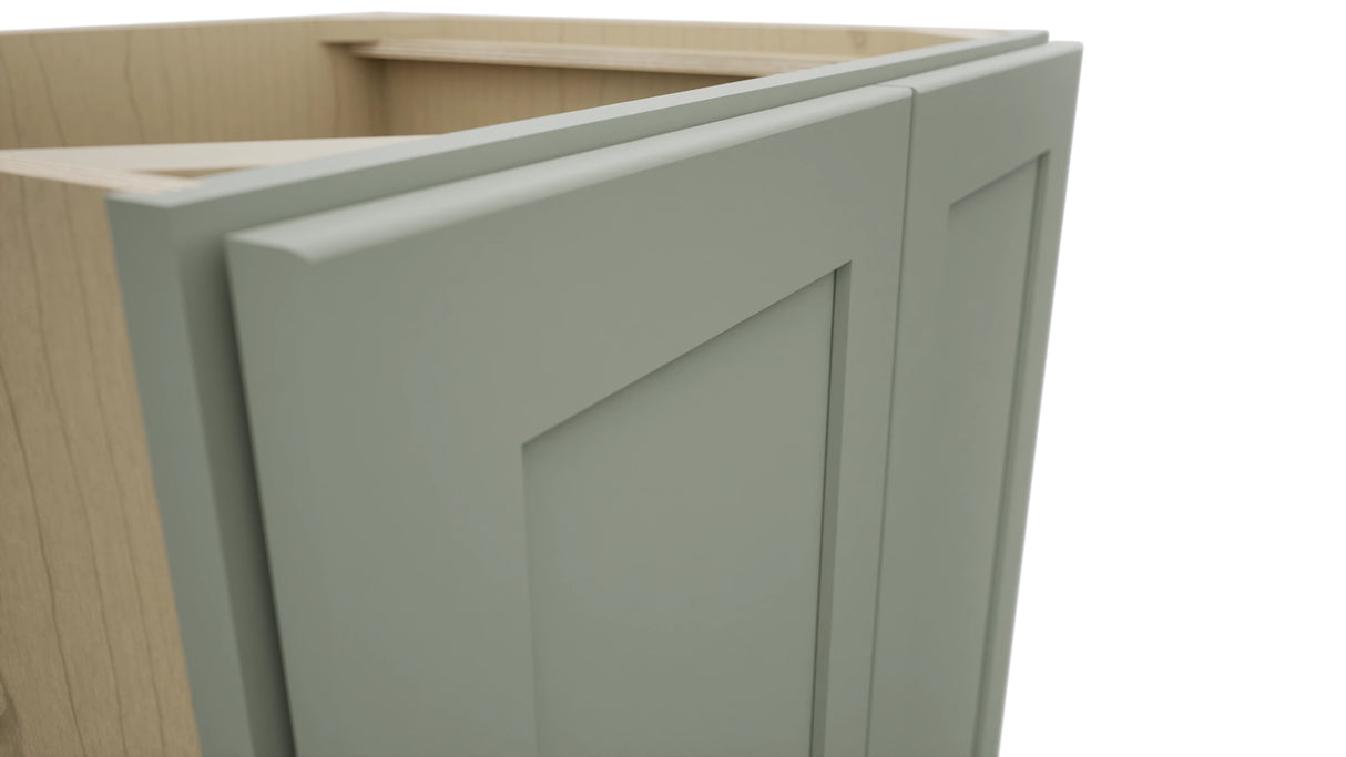 Fabuwood Galaxy Pistachio Green B27FD Base Full Door Cabinet, Detail View