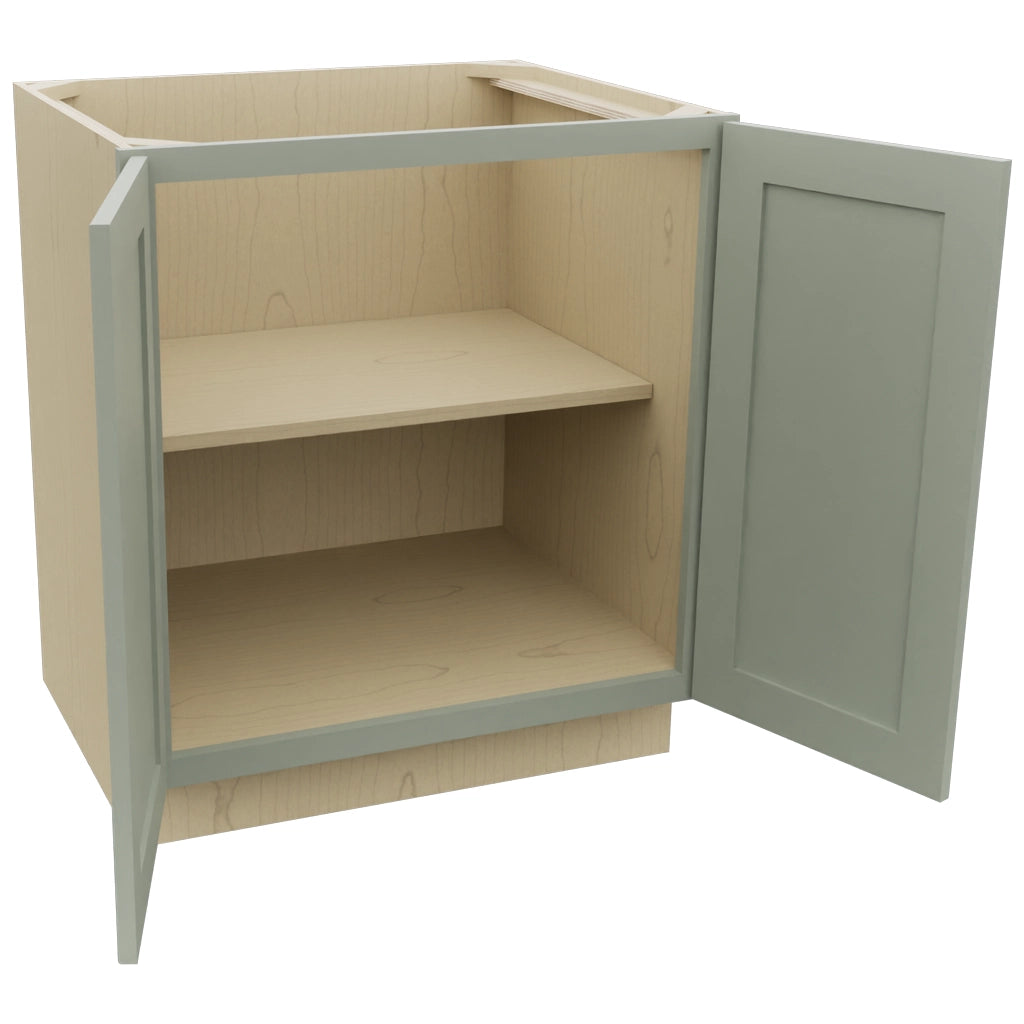 Fabuwood Galaxy Pistachio Green B30FD Base Full Door Cabinet, Open View