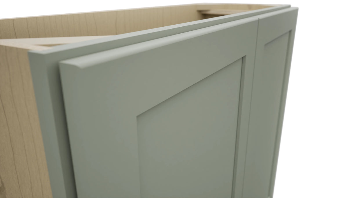 Fabuwood Galaxy Pistachio Green B36FD-12D Base Full Door Cabinet, Detail View