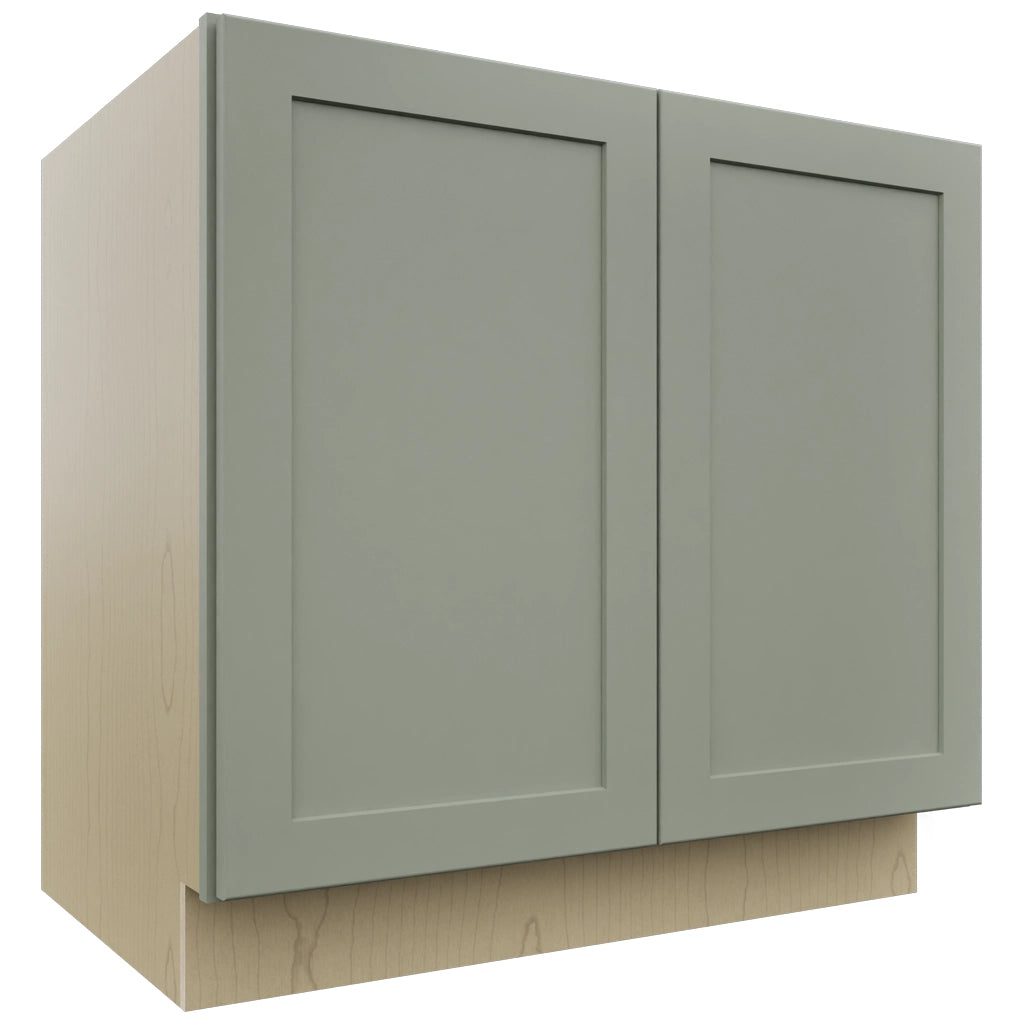 Fabuwood Galaxy Pistachio Green B36FD Base Full Door Cabinet, Front View
