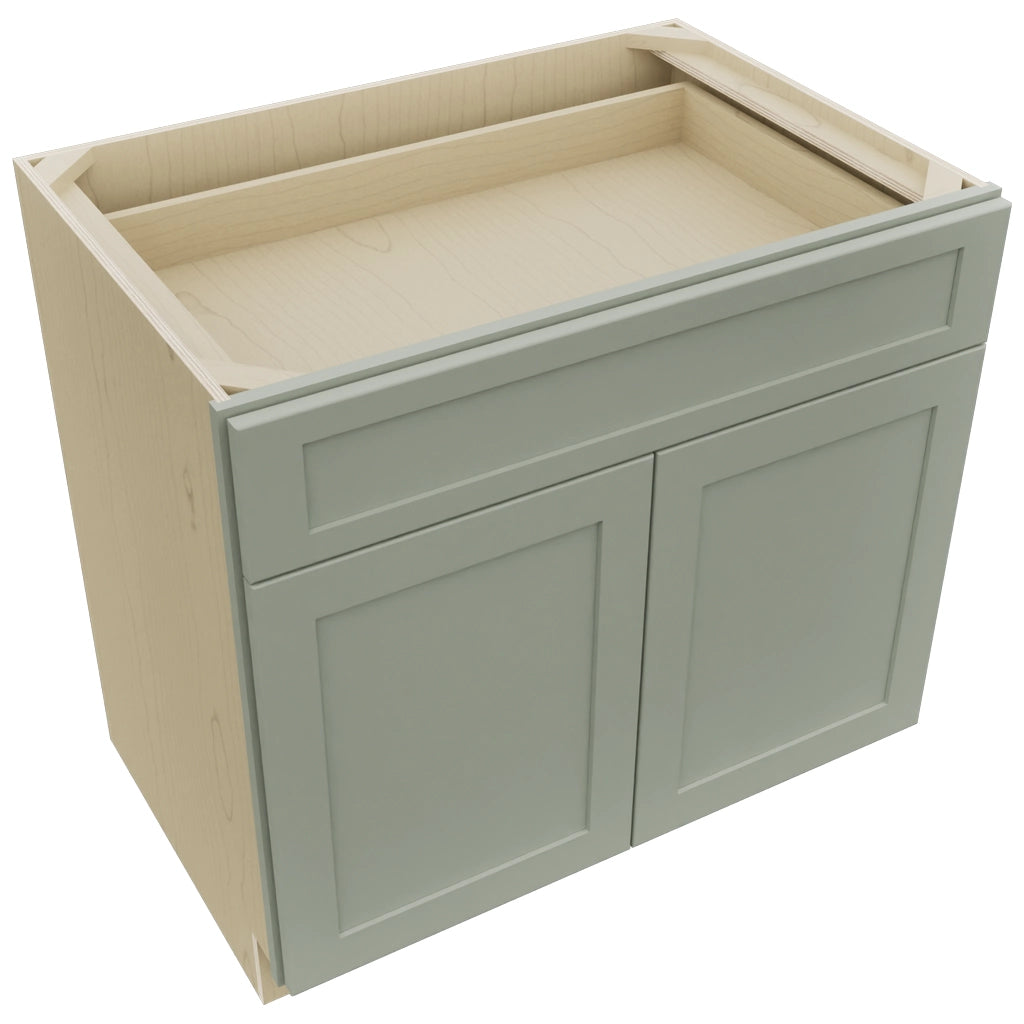 Fabuwood Galaxy Pistachio Green B36SDF Base Standard Cabinet, Top View