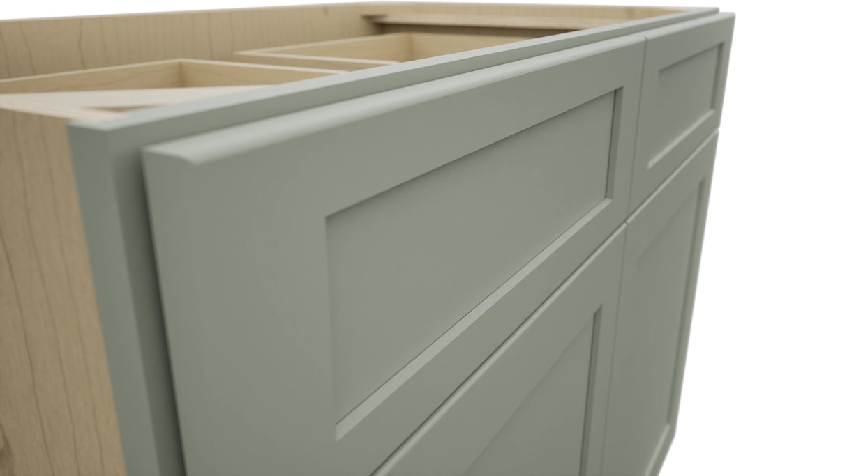 Fabuwood Galaxy Pistachio Green B42 Base Standard Cabinet, Detail View