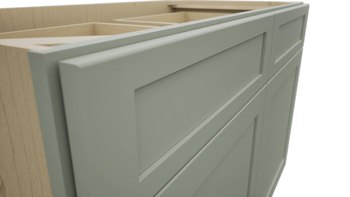 Fabuwood Galaxy Pistachio Green B48 Base Standard Cabinet, Detail View