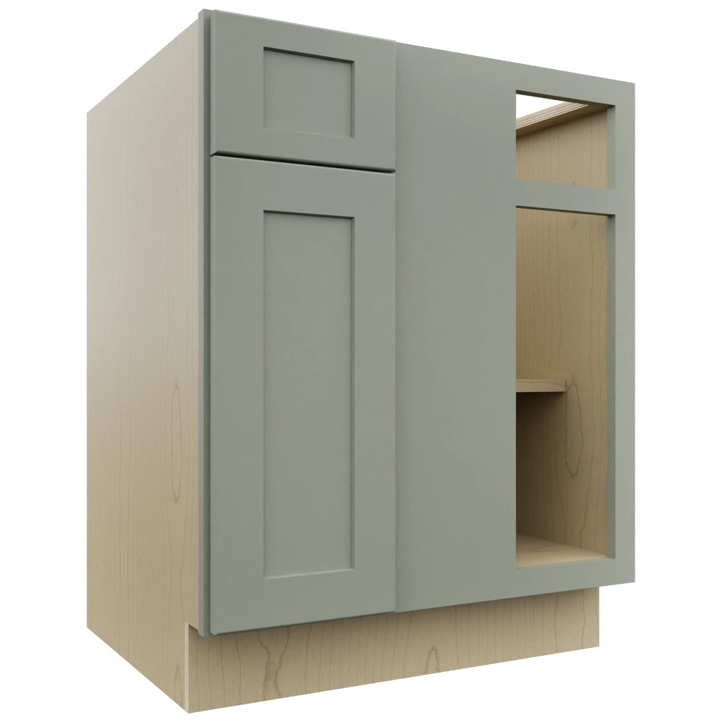 Fabuwood Galaxy Pistachio Green BLB36/39 Base Corner Blind Cabinet, Front View