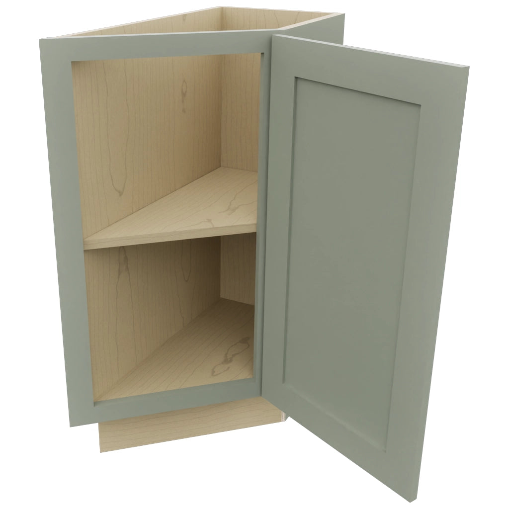 Fabuwood Galaxy Pistachio Green BTR12 Base Transitional Cabinet, Open View