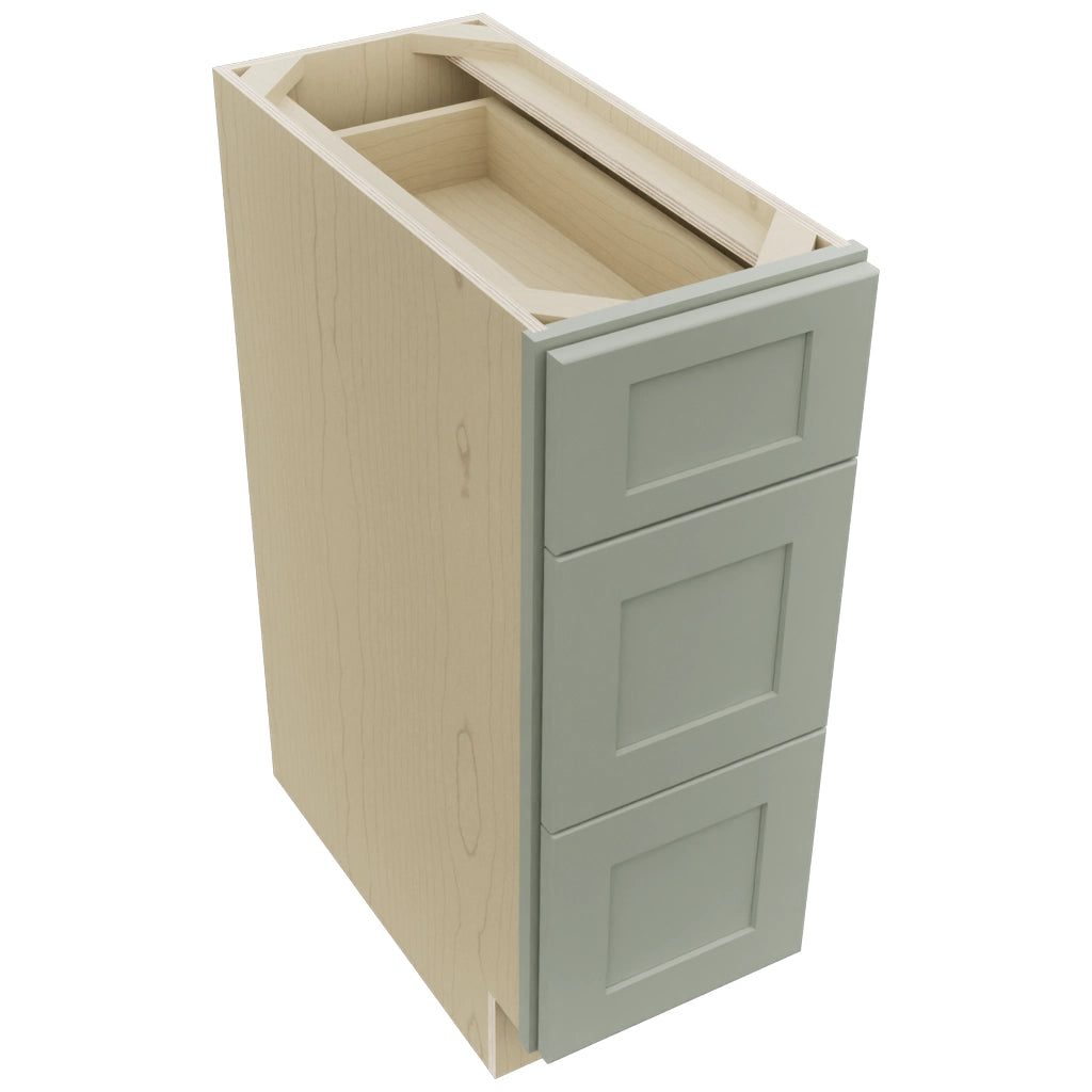 Fabuwood Galaxy Pistachio Green DB12 Base 3 Drawers Cabinet, Top View