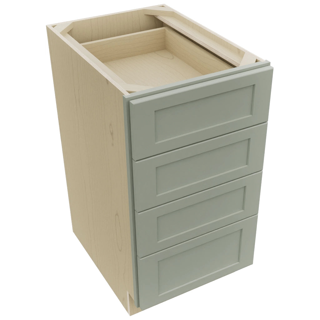 Fabuwood Galaxy Pistachio Green DB18-4 Base 4 Drawers Cabinet, Top View