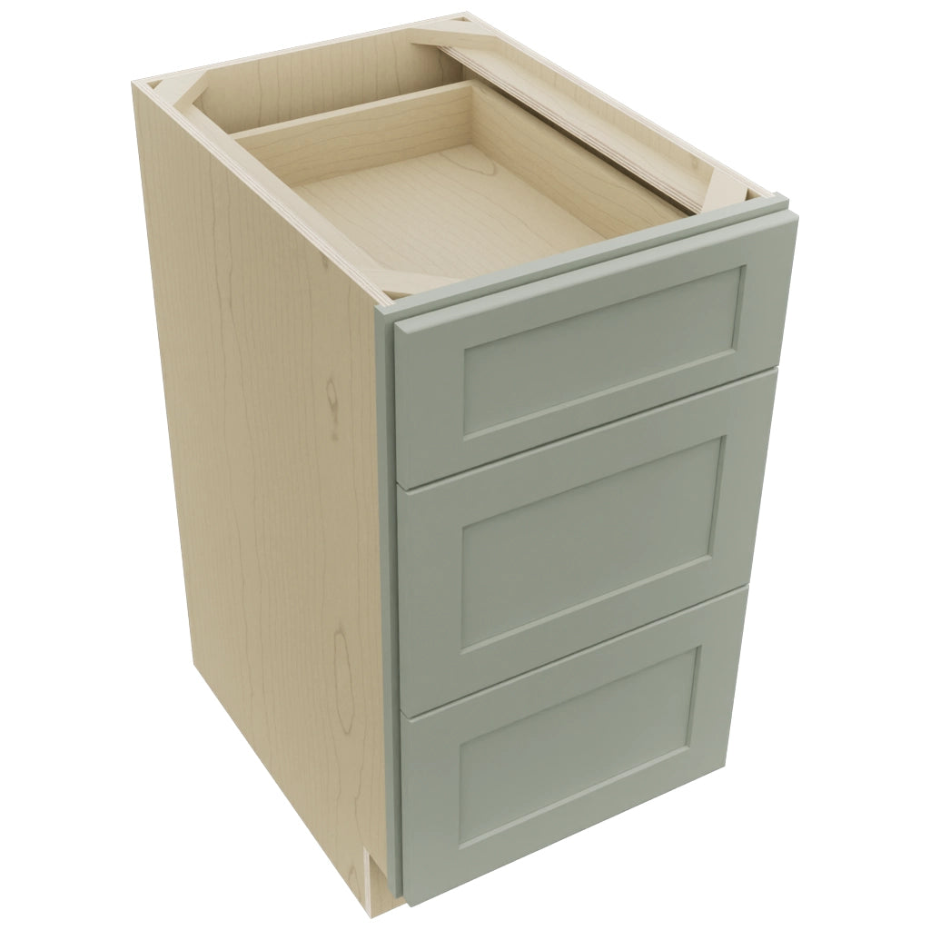 Fabuwood Galaxy Pistachio Green DB18 Base 3 Drawers Cabinet, Top View