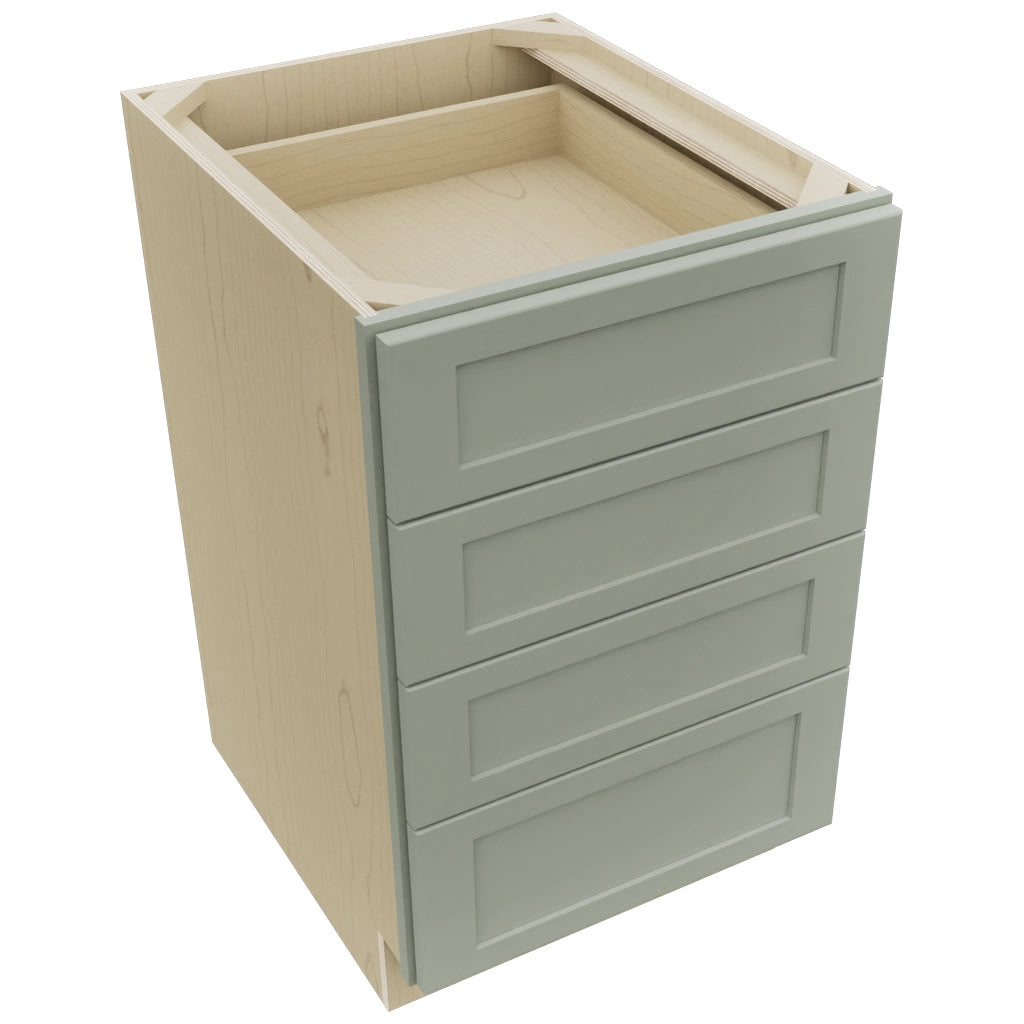 Fabuwood Galaxy Pistachio Green DB21-4 Base 4 Drawers Cabinet, Top View