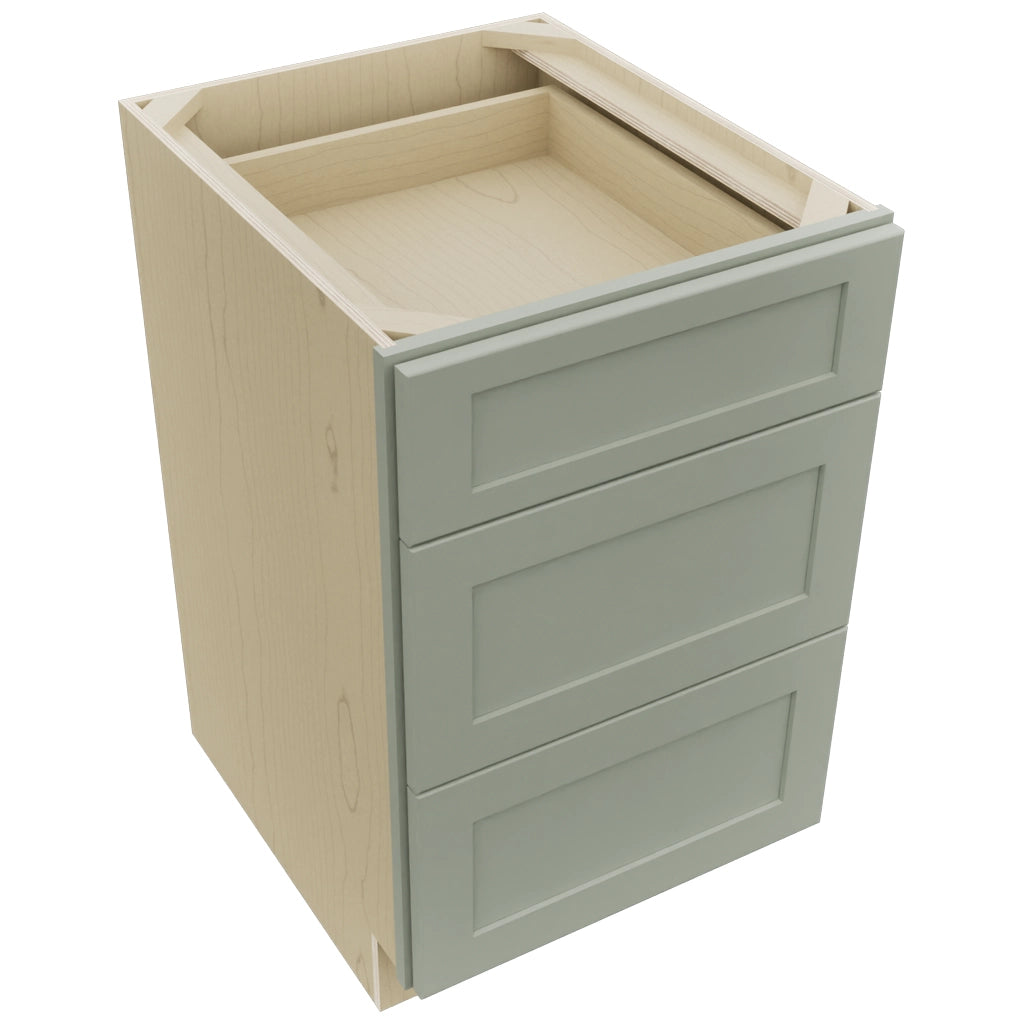 Fabuwood Galaxy Pistachio Green DB21 Base 3 Drawers Cabinet, Top View