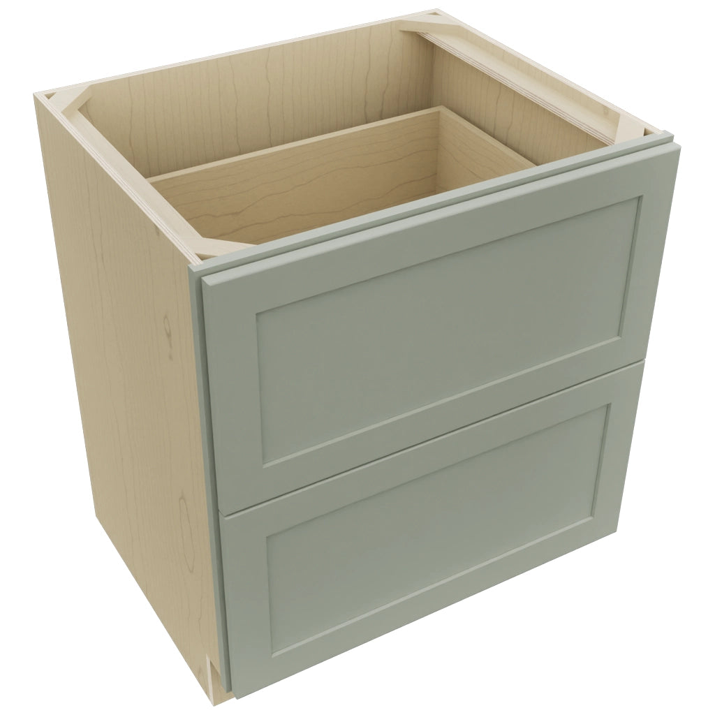 Fabuwood Galaxy Pistachio Green DB30-2 Base 2 Drawers Cabinet, Top View