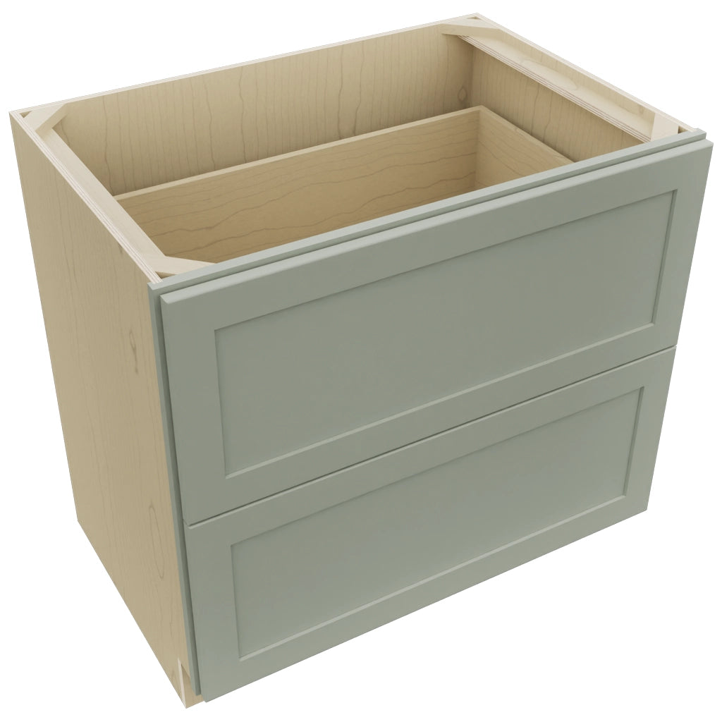 Fabuwood Galaxy Pistachio Green DB36-2 Base 2 Drawers Cabinet, Top View