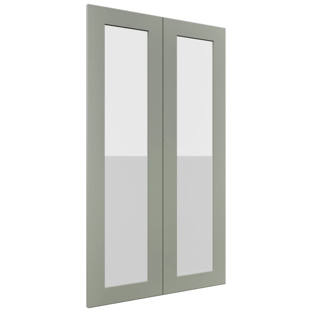 Fabuwood Galaxy Pistachio Green DS GDW2442 Wall Glass Door, Front View