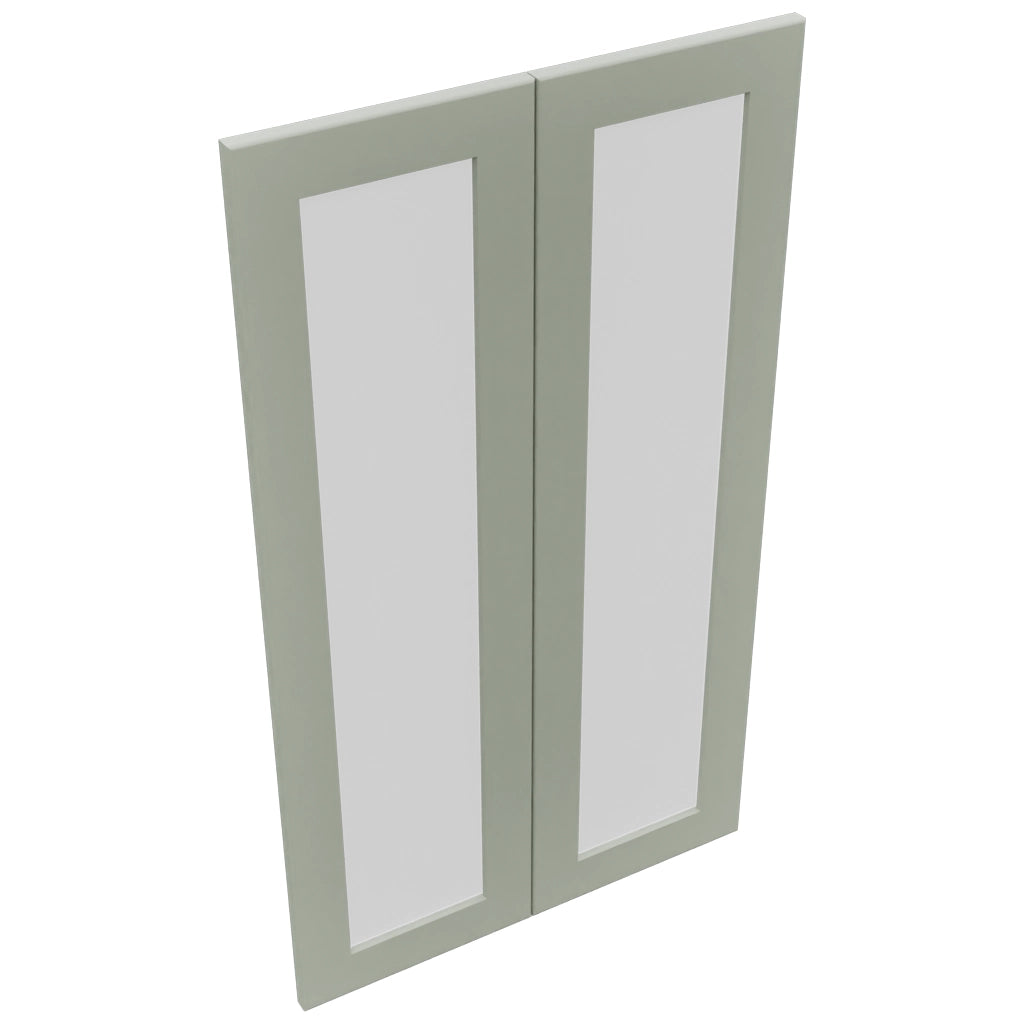 Fabuwood Galaxy Pistachio Green DS GDW2442 Wall Glass Door, Top View